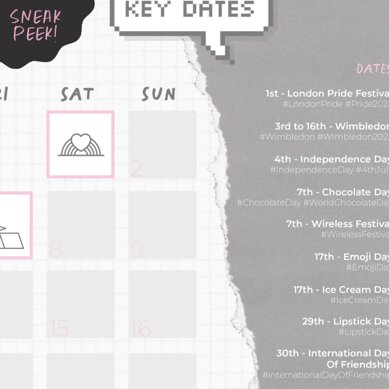 Sorella Creative Social Media Calendar 2023