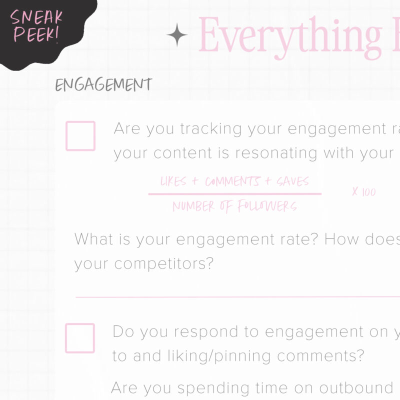 Sorella Creative DIY Instagram Audit Checklist