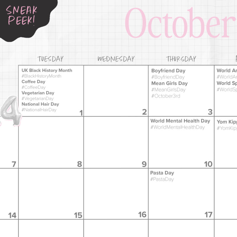 Sorella Creative Social Media Calendar 2024